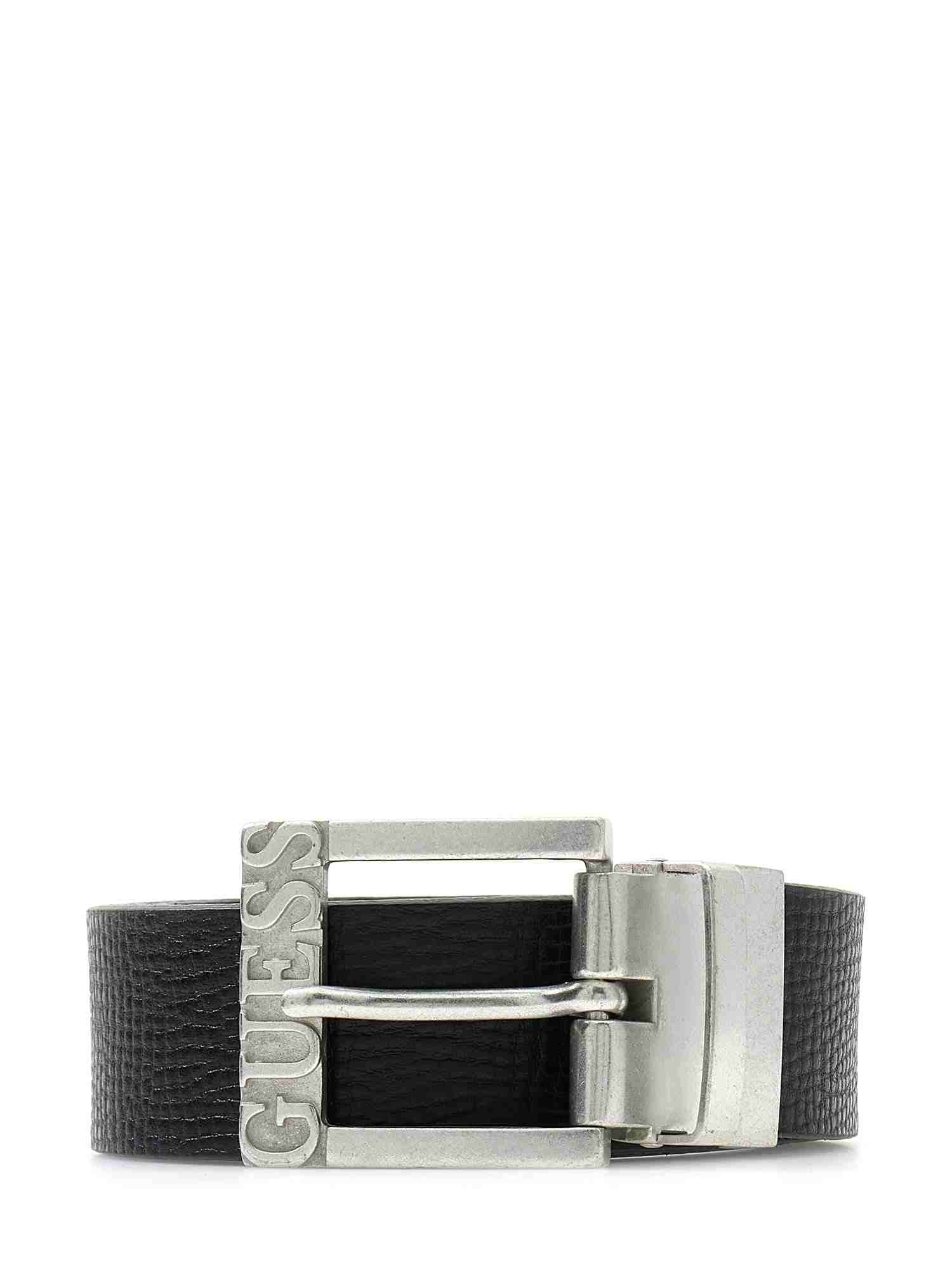 Guess Black Leather Solid Men Belt
