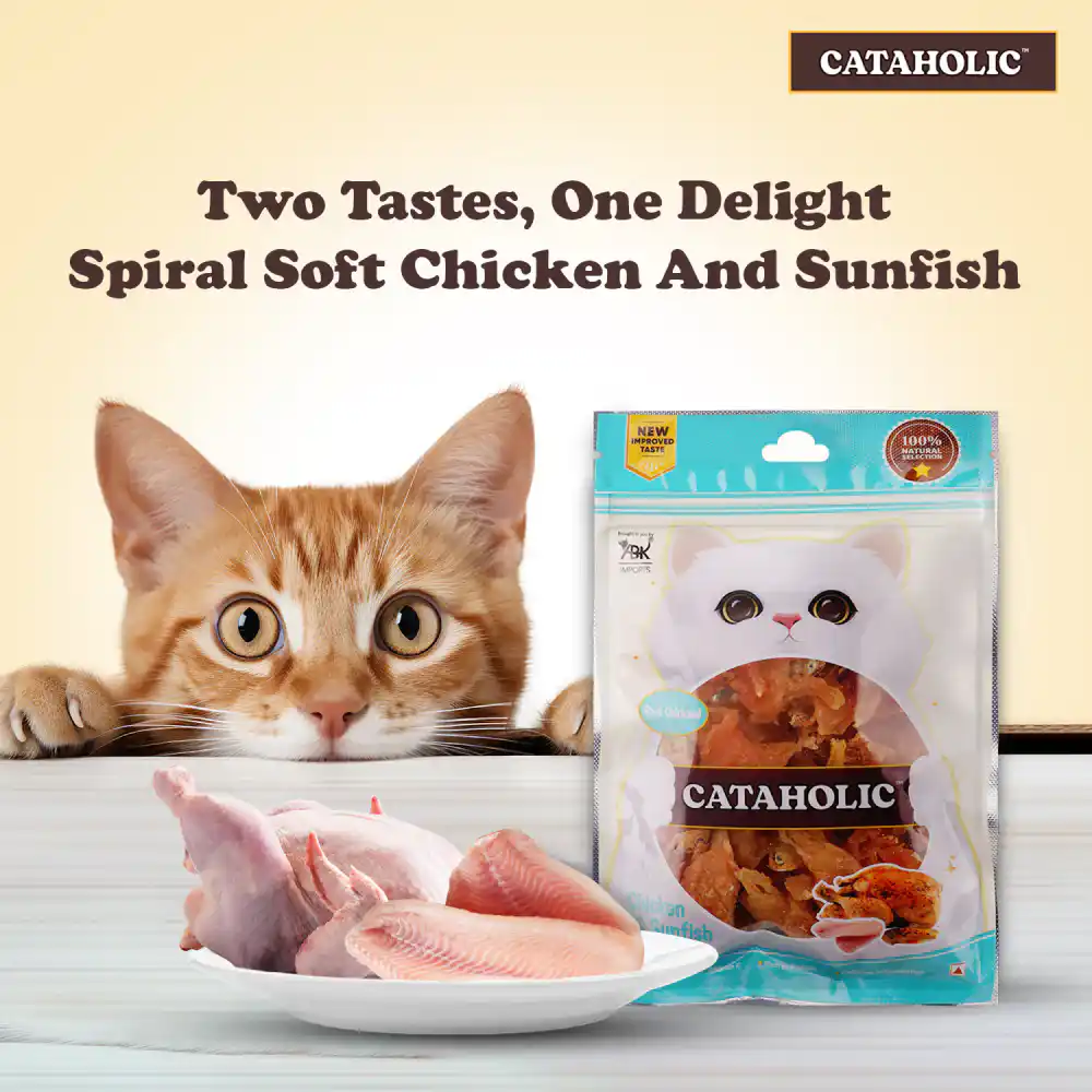 Cataholic Soft Chicken & Sunfish Spiral Cat Treats