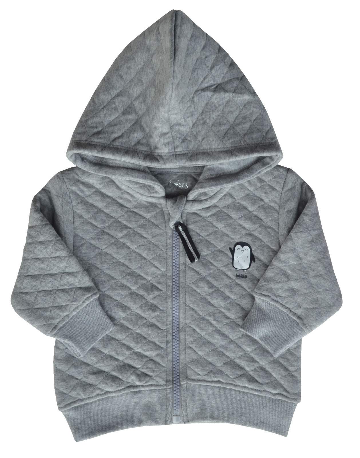 Baby's Jacket with Hood,Color- Grey Melange