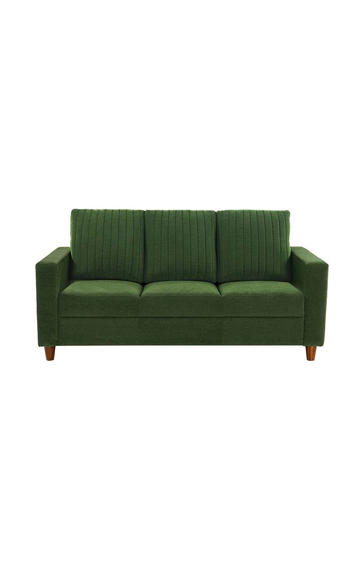 neudot Roman Sofa for Living Room |3 Persons Sofa|Premium Fabric with Cushioned Armrest | Solid Wood Frame|3 Seater in Emerald Green Color