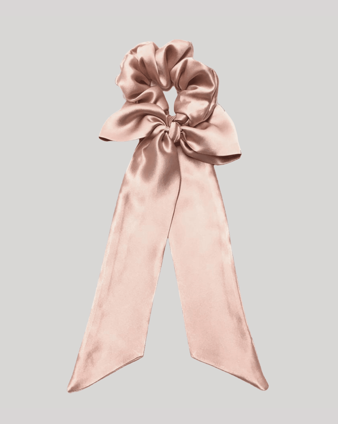 Solid Satin Hair Ribbon RoseGold Black Combo