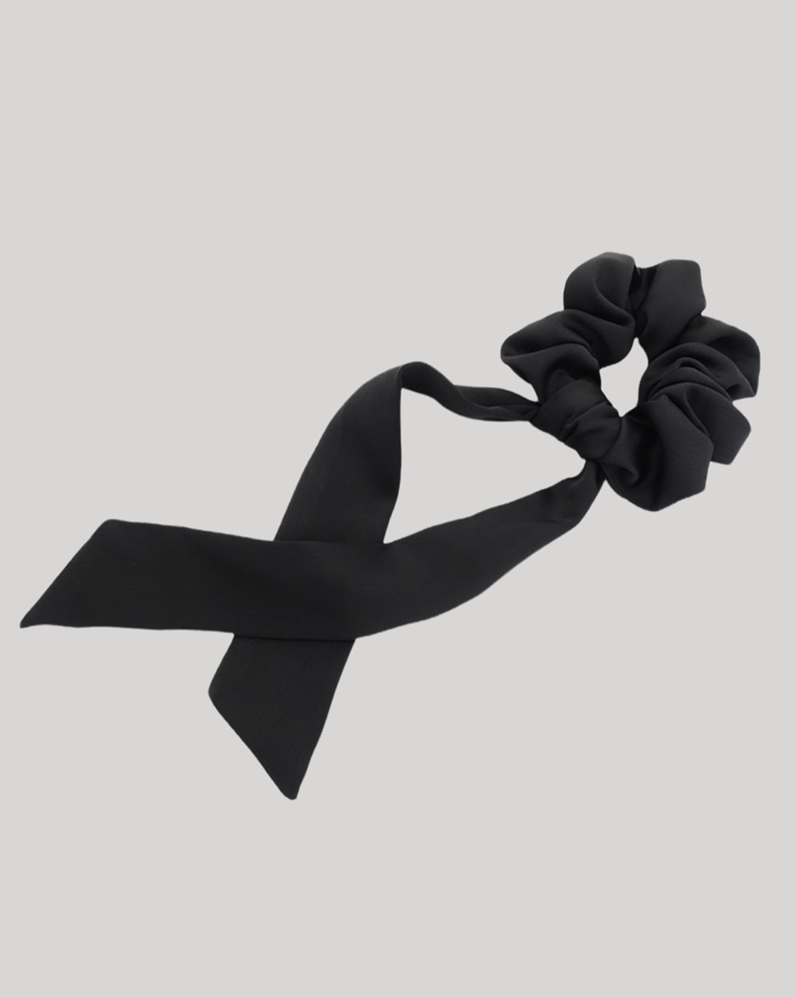 Solid Satin Hair Ribbon RoseGold Black Combo