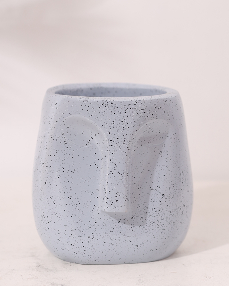 Order Happiness | Order Happiness Small Grey Fibre Flower Pot For Home Decoration, Table Decor & Living Room 1
