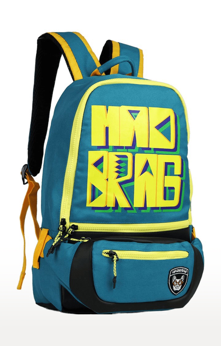 MADBRAG | Unisex Green Graffiti Backpack