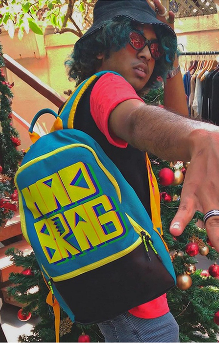 Unisex Green Graffiti Backpack