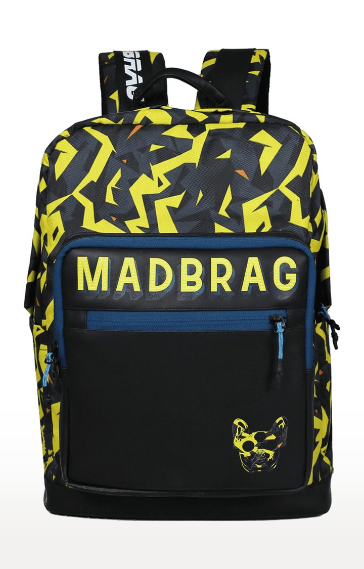 MADBRAG | Unisex Yellow Lightening Bolt Backpack