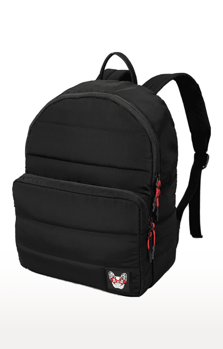 Unisex Black Puffer Pepper Backpack