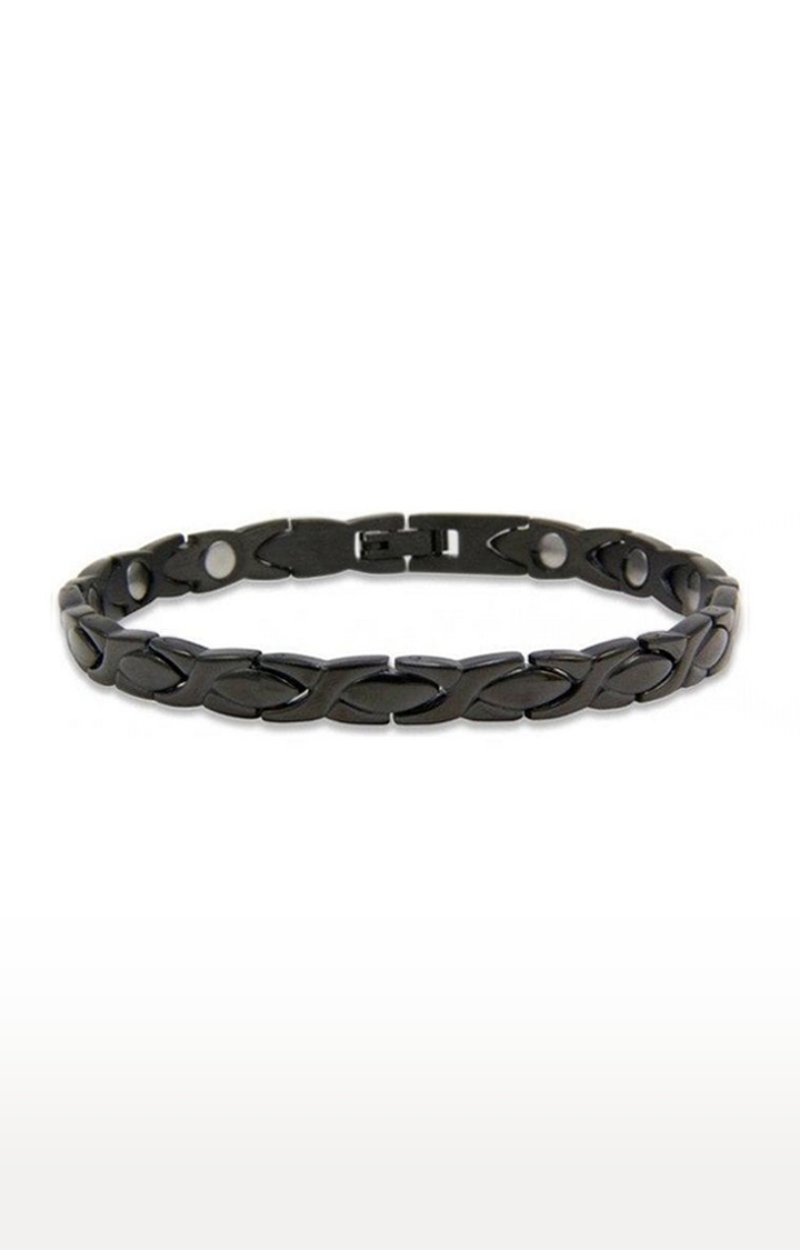 Salty | Men's Stainless Steel Argent Black Bracelet