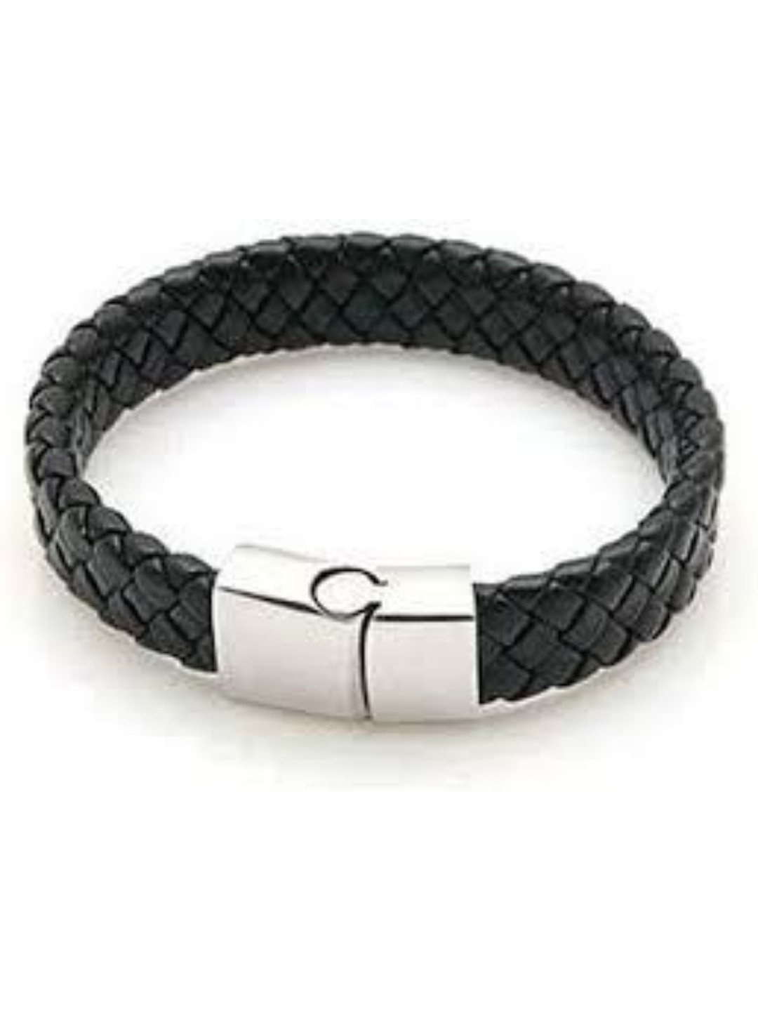 Avrum Black Leather Bracelet