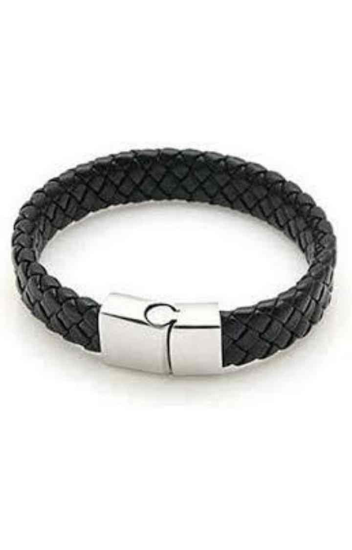 Avrum Black Leather Bracelet