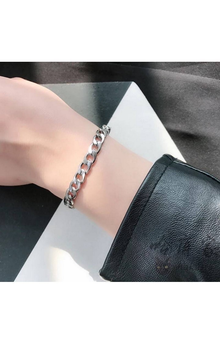 Hades Classic Silver Thick Bracelet
