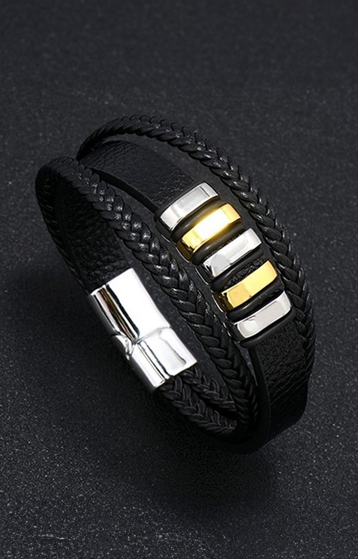 Salty | Urban Nomad Leather Band- Gold Silver