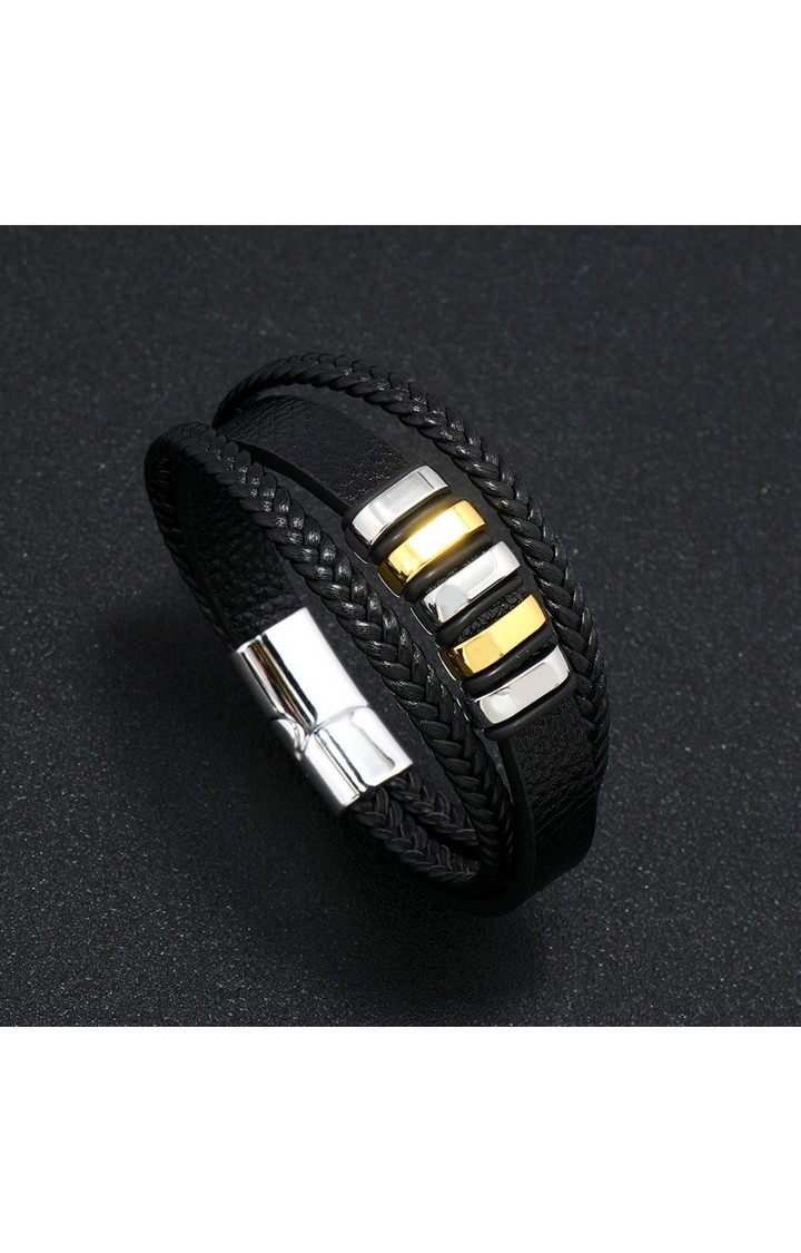 Salty | Urban Nomad Leather Band- Gold Silver