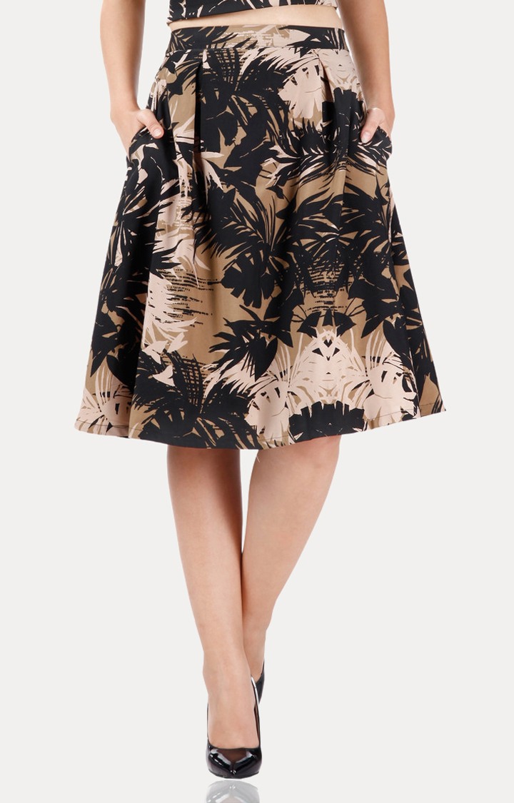 MISS CHASE | Women's Multi Printed Pleated Skirt