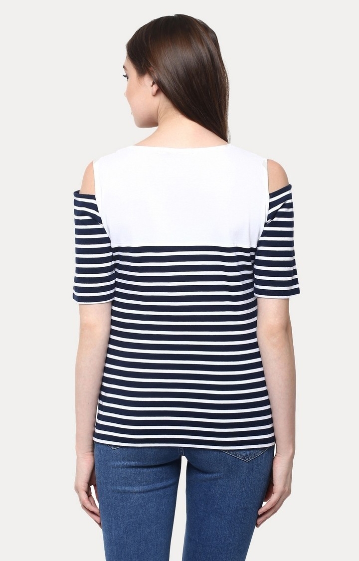 MISS CHASE | Women's Blue Striped Tops 3