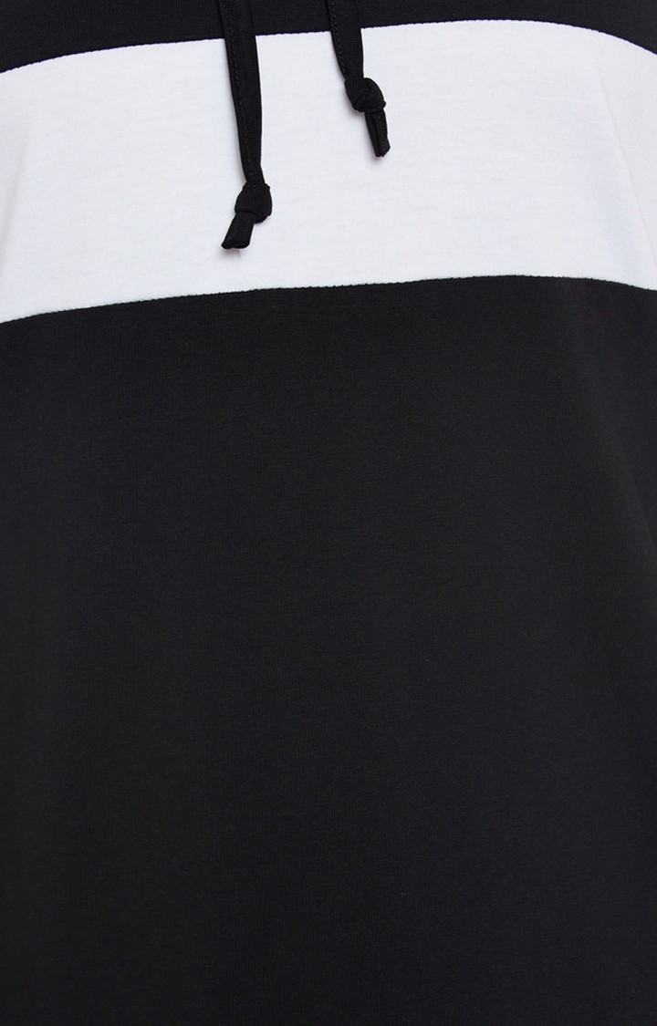 Women's Black Cotton SolidCasualwear Shift Dress