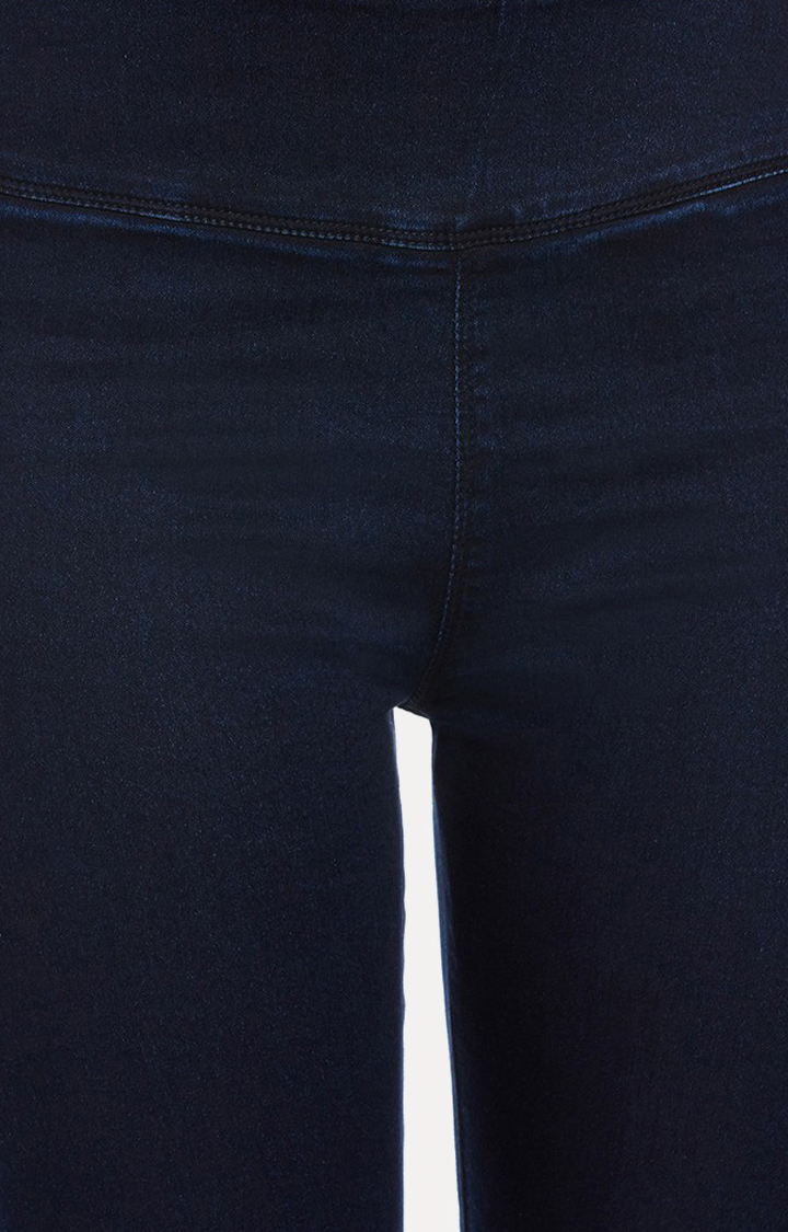 Women's Blue Solid Jeggings
