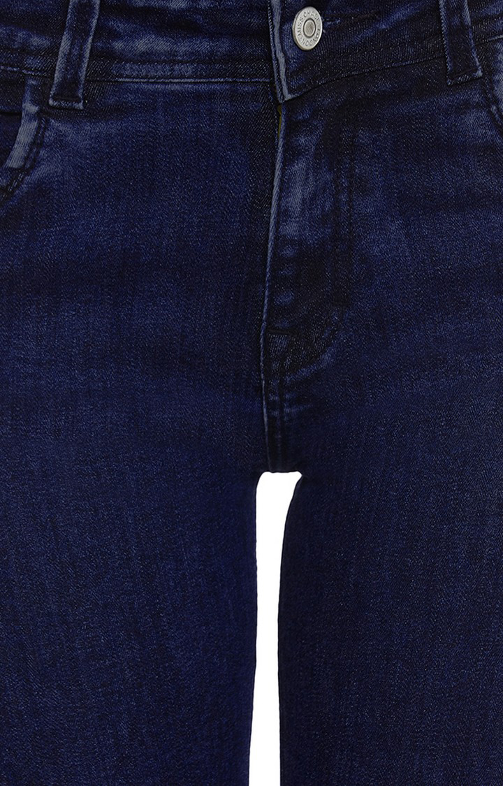 Women's Blue Solid Skinny Jeans