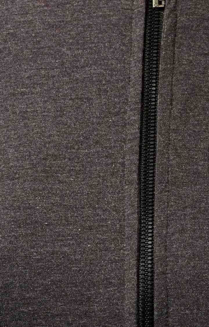 Women's Grey Cotton SolidCasualwear Front Open Jackets