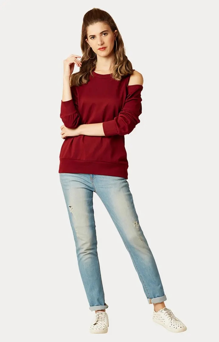 MISS CHASE | Women's Red Solid Tops 1