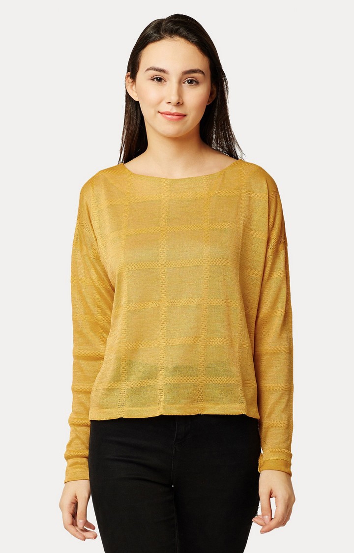 MISS CHASE | Women's Yellow Solid Tops 0
