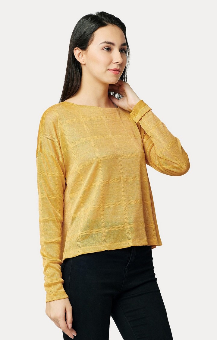 MISS CHASE | Women's Yellow Solid Tops 2