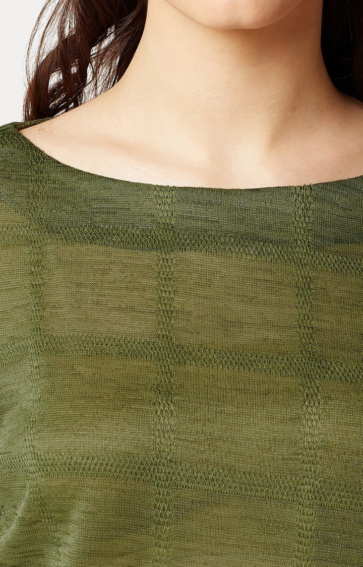 MISS CHASE | Women's Green Solid Tops 4