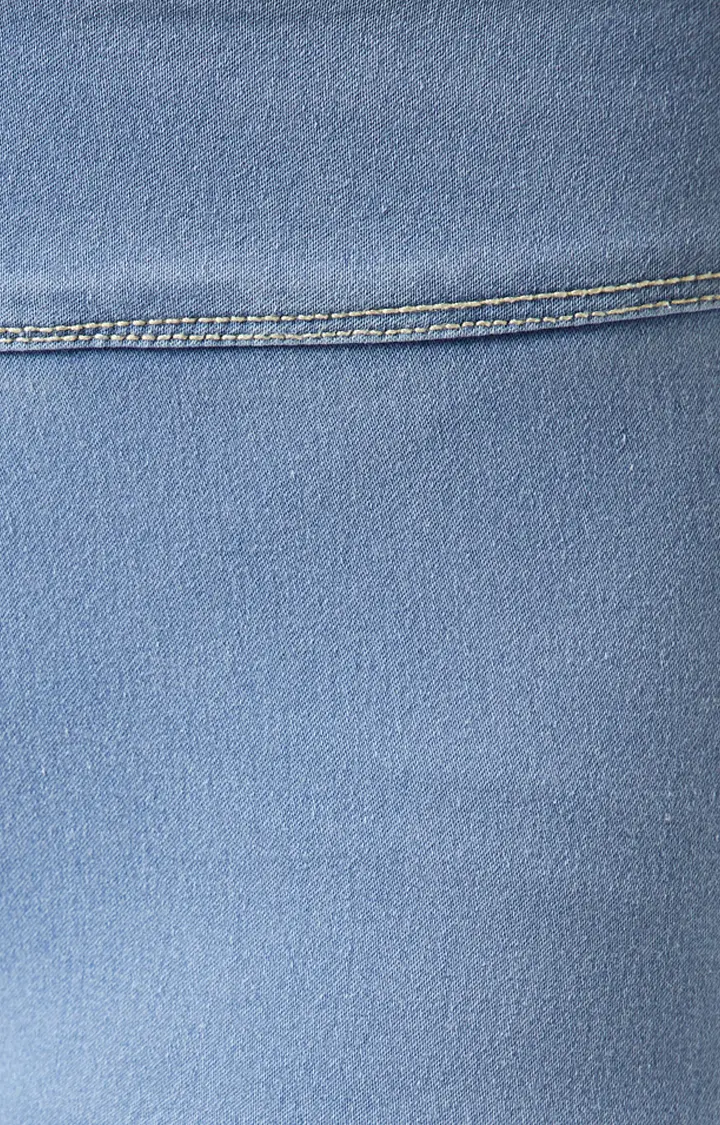 Women's Blue Solid Jeggings