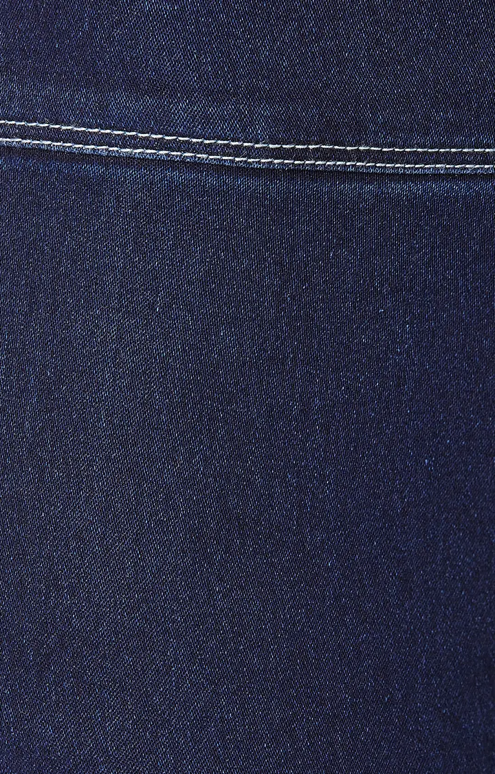 Women's Blue Solid Jeggings