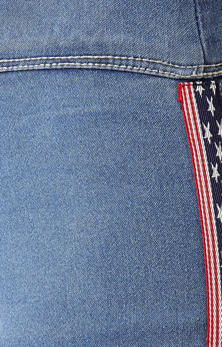 Women's Blue Solid Jeggings