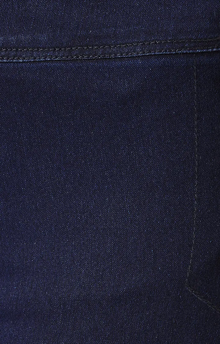 Women's Blue Solid Jeggings