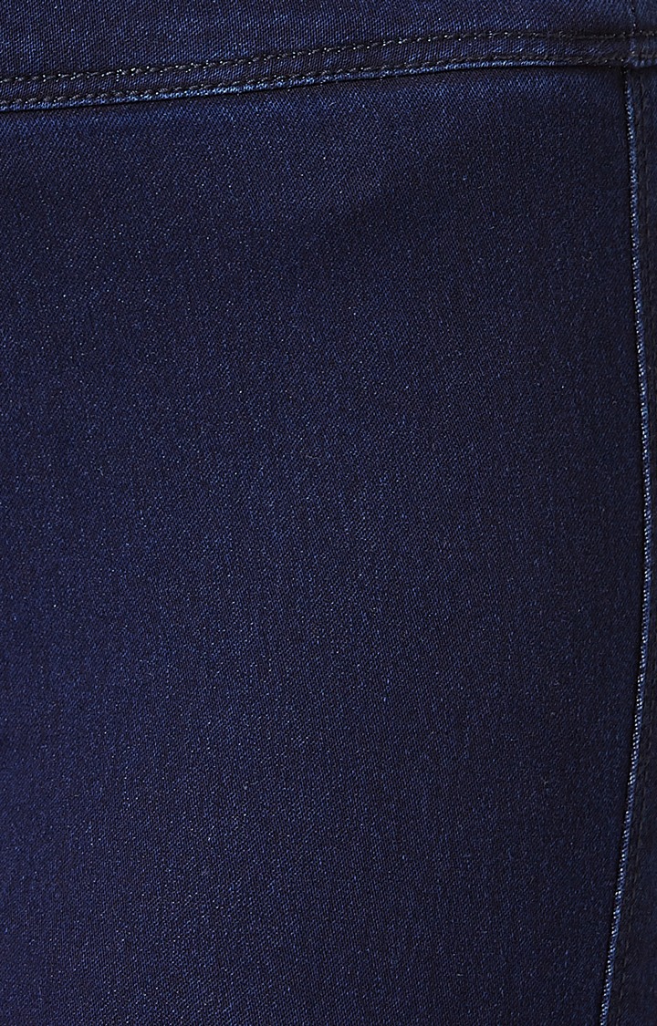 Women's Blue Solid Jeggings