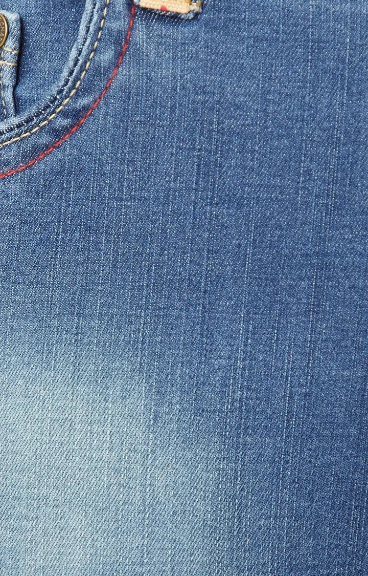 Women's Blue Solid Slim Jeans