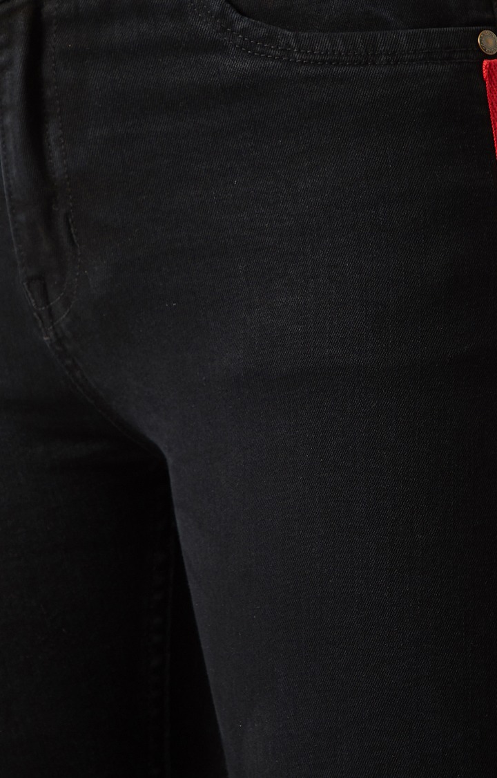 Women's Black Solid Skinny Jeans