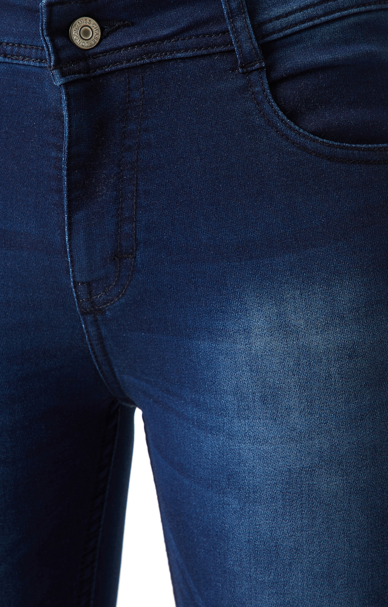 Women's Blue Solid Skinny Jeans