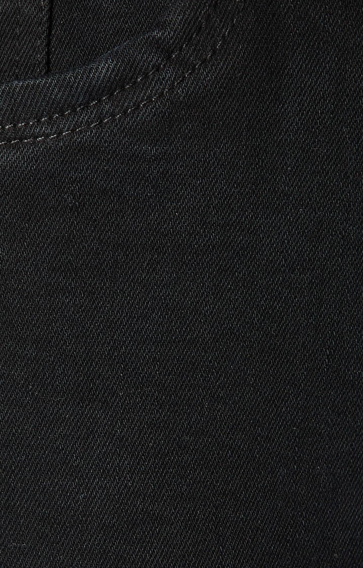 Women's Black Solid Skinny Jeans