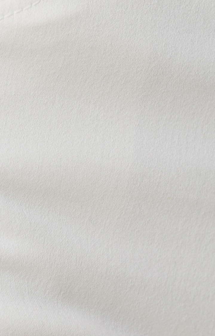 Women's White Solid Skinny Jeans