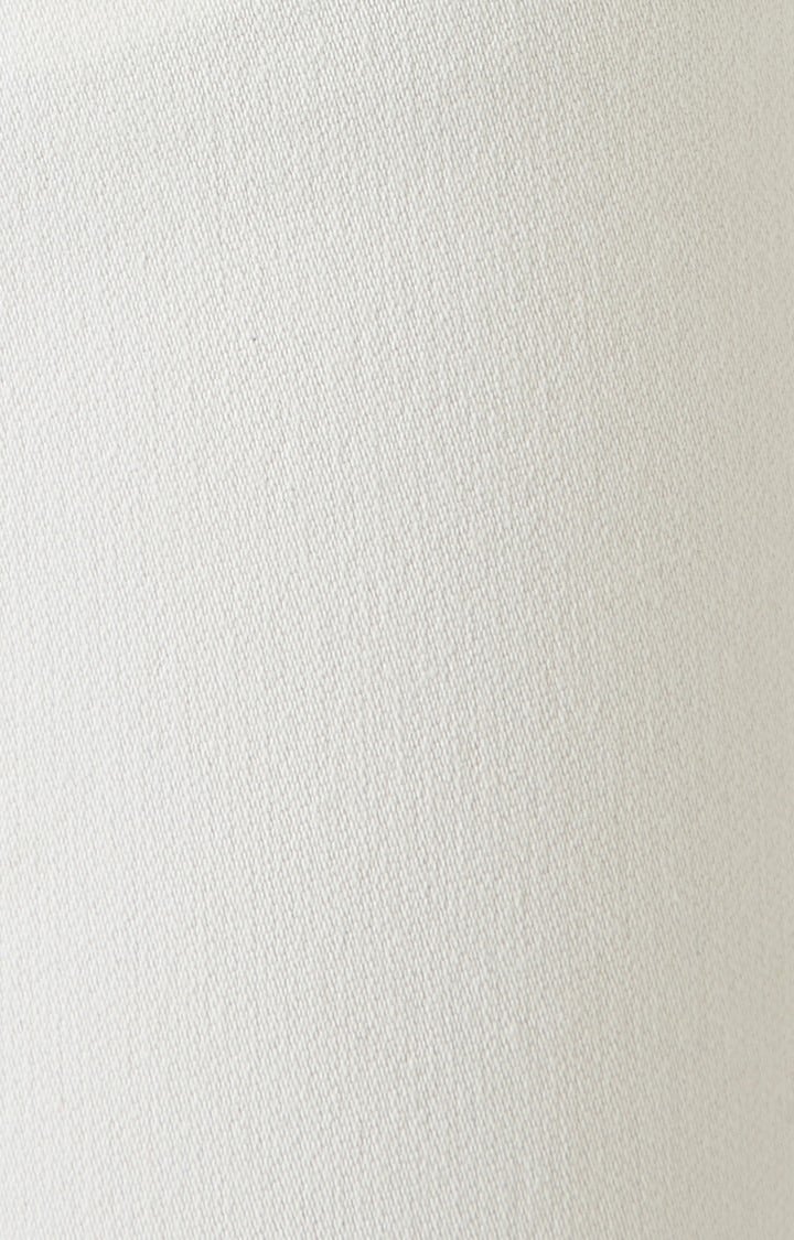 Women's White Solid Skinny Jeans