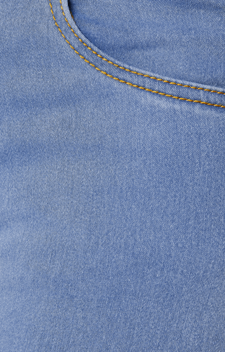Women's Blue Solid Skinny Jeans
