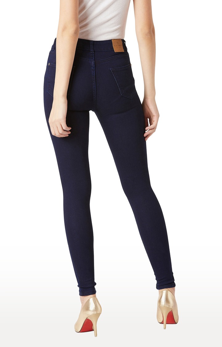 Women's Blue Ripped Ripped Jeans