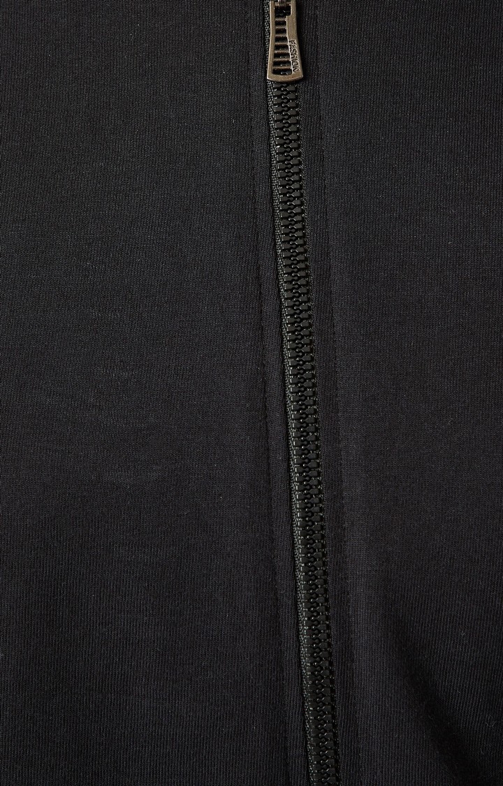 Women's Black Cotton SolidCasualwear Western Jackets