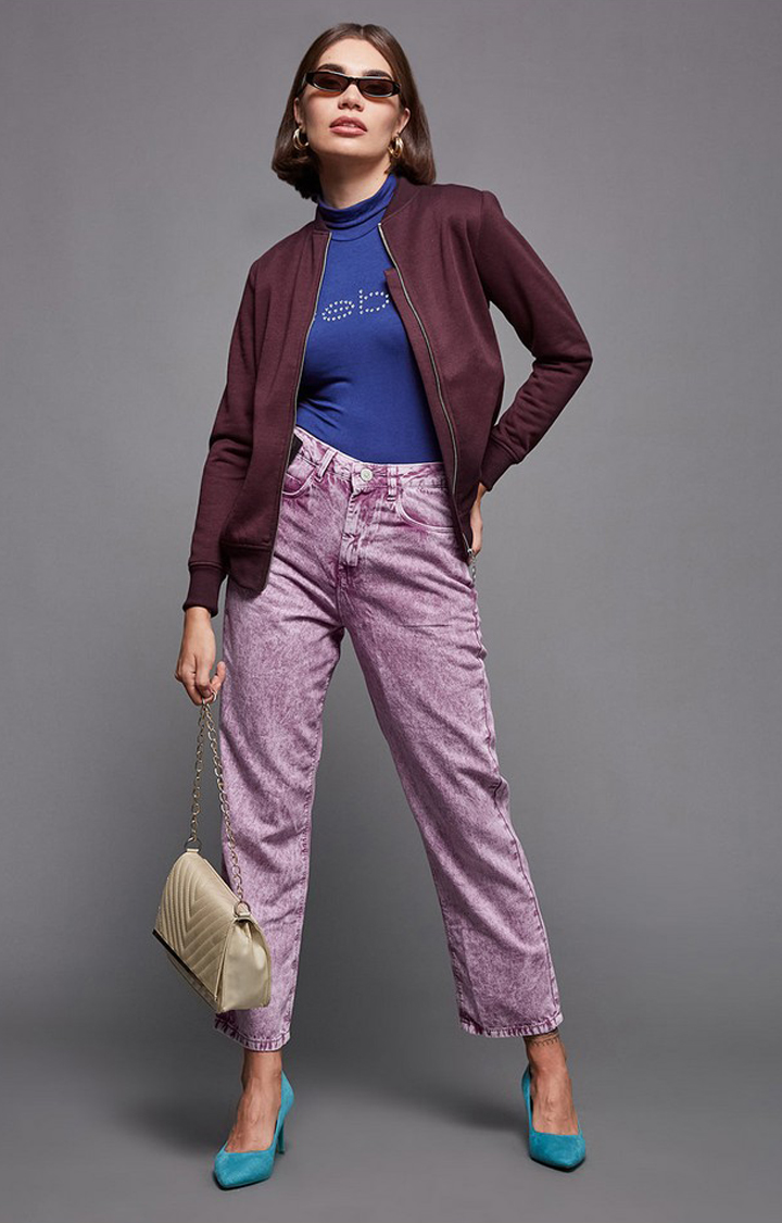 Women's Red Polyester  Western Jackets