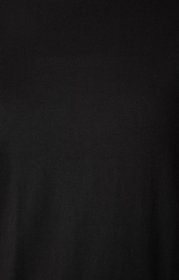 MISS CHASE | Women's Black Solid Sweatshirts 4
