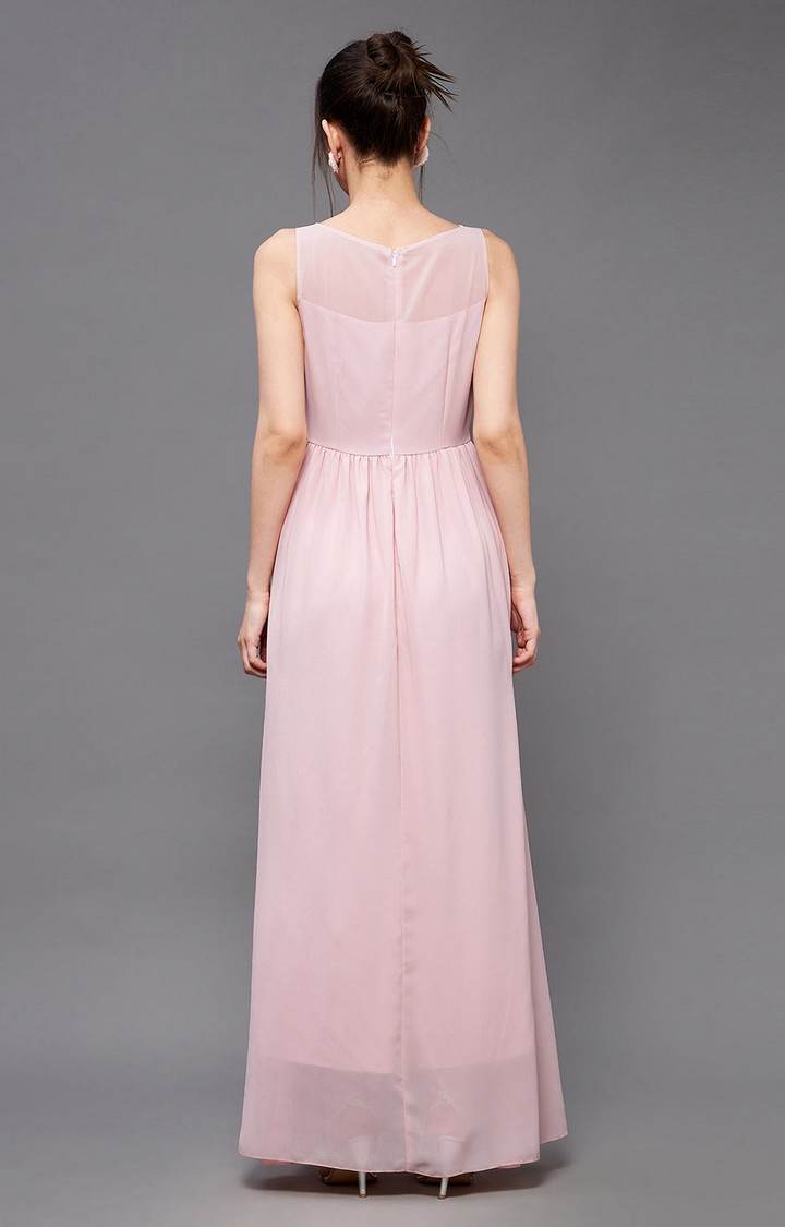 Women's Pink Georgette  Dresses