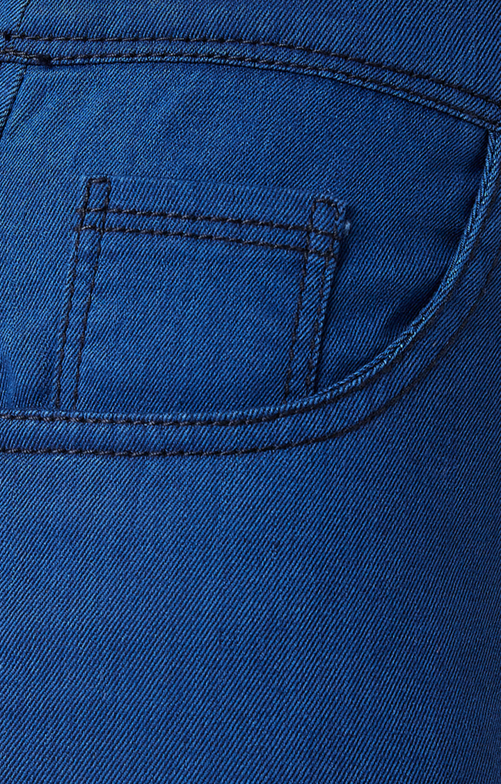 Women's Blue Solid Jeggings