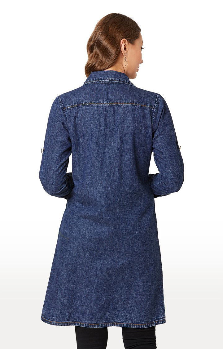 Women's Blue Denim RippedCasualwear Denim Jackets