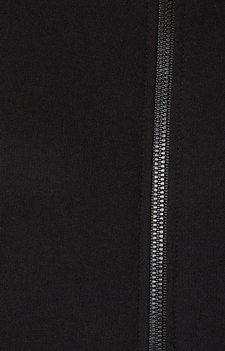 Women's Black Cotton SolidCasualwear Western Jackets