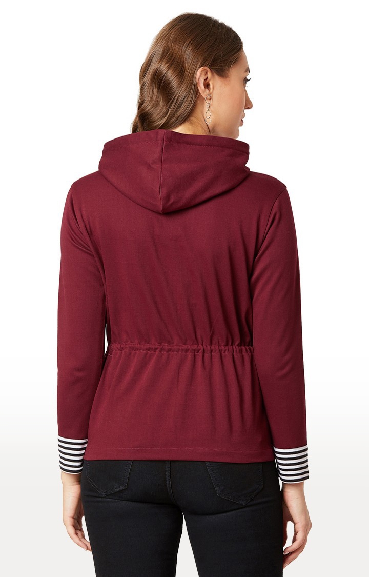 MISS CHASE | Women's Red Solid Front Open Jackets 3