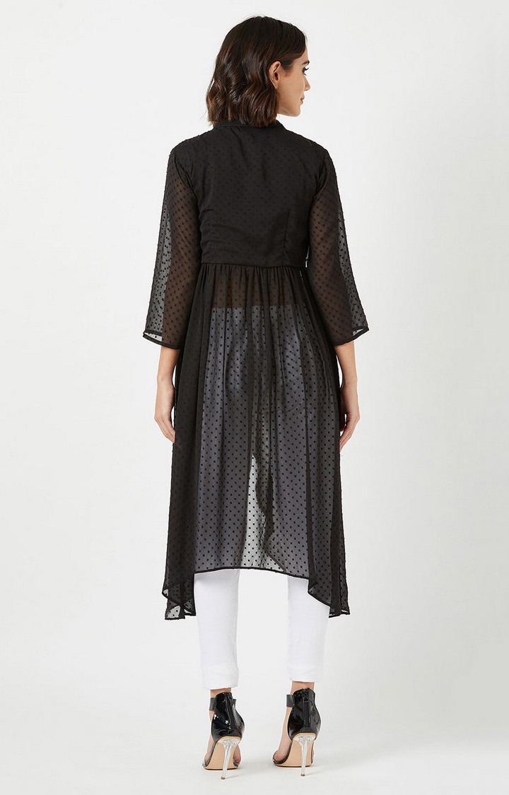 Women's Black Chiffon  Tops