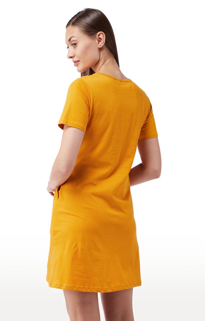 Women's Yellow Cotton Night Dresses